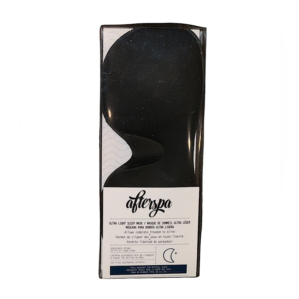 AFTERSPA- Black Ultra Light Sleep Mask - NWT